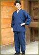 Authentic Kurume pongee plain samue