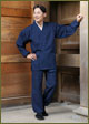 Indigo dyed Tsumugi Kyo Samue(2colors)