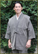Cotton Sashiko Ori haori(Goldbrown,navy)