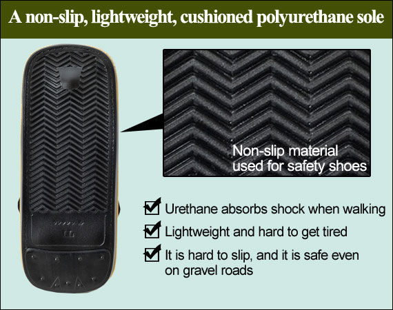 Urethane Shoe sole Sandal(Black,White)