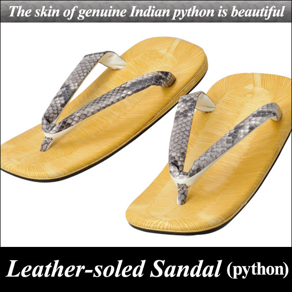 Leather-soled sandals(python)