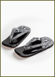 Pearl light-soled sandals (Black Python)