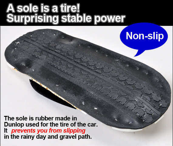 Tire sole sandal(Black, Orange)