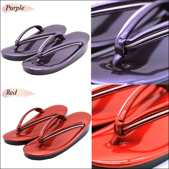 Glossy urethane bottom sandals